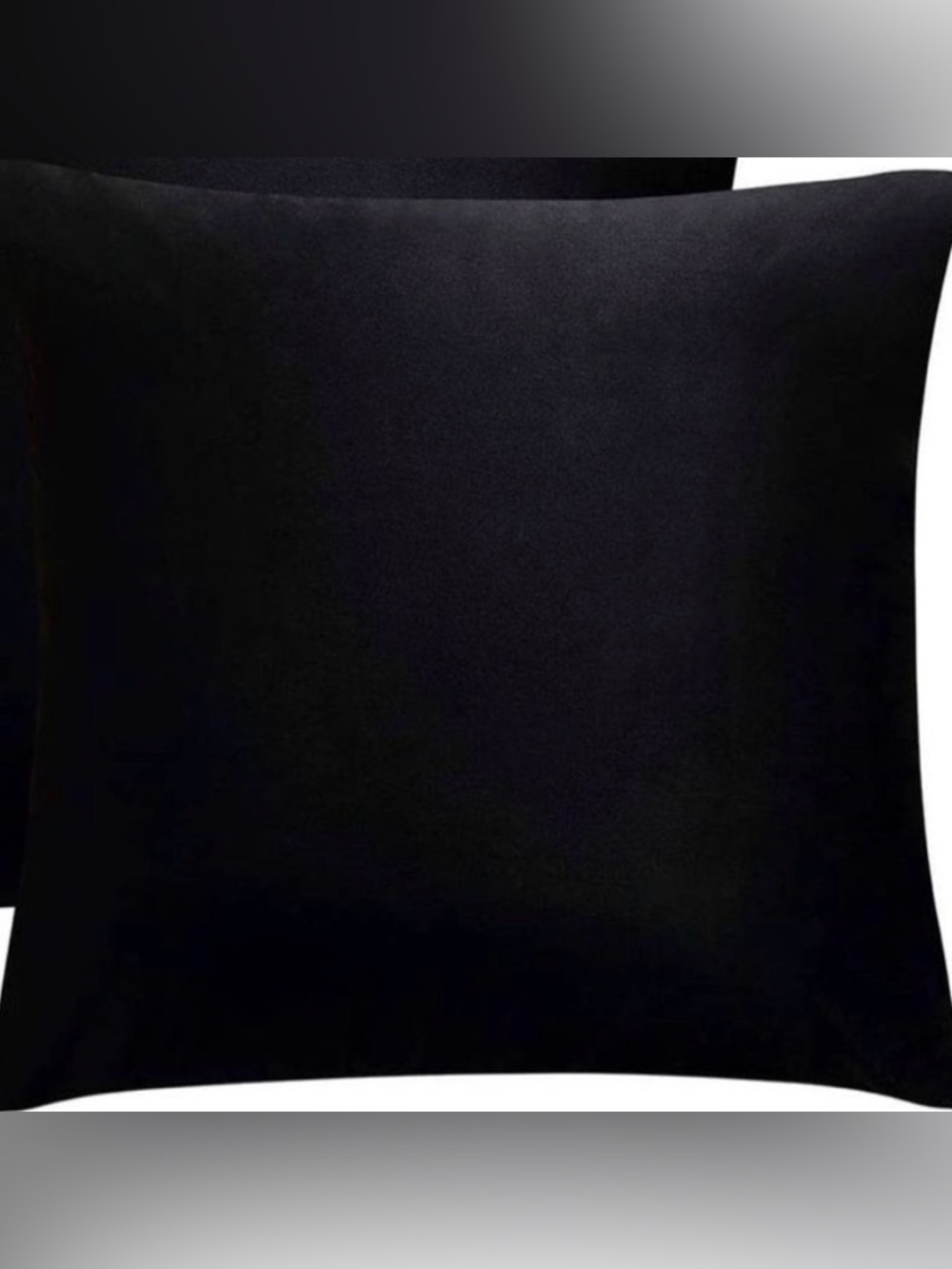 NEW Super Soft Black Velvet Throw Pillows Cover 24”